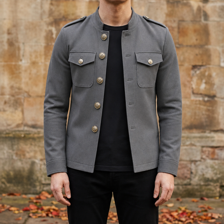 Men's Military Button Jacket