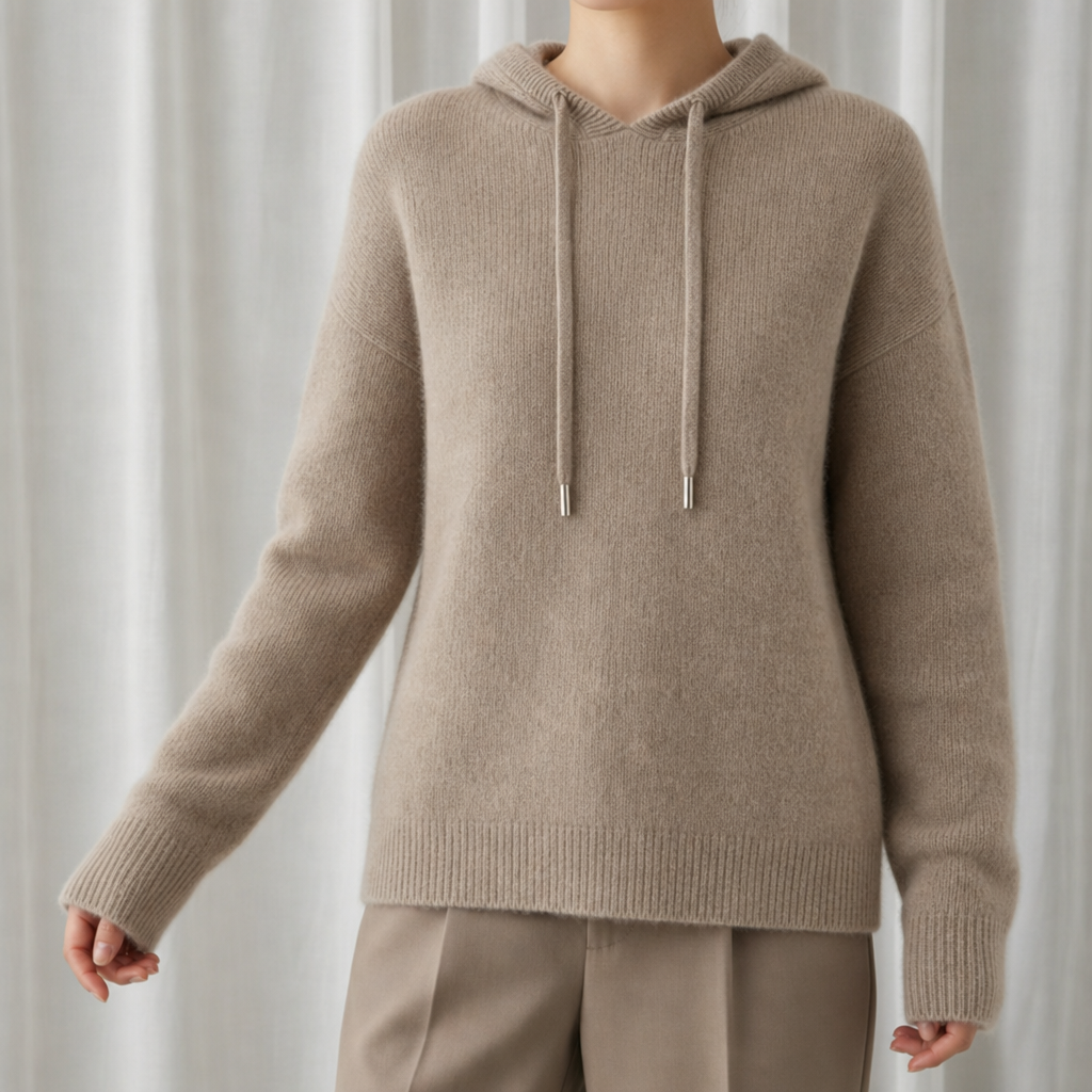 Women's Cashmere Knit Hoodie