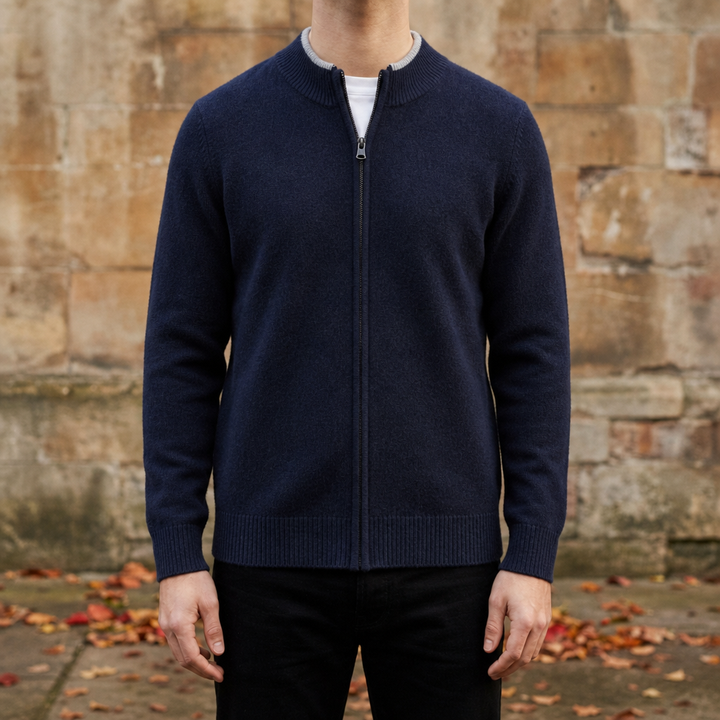 Men's Cashmere Zip Jacket