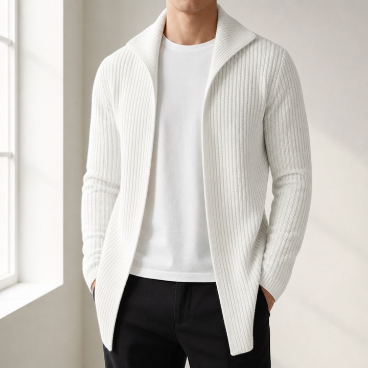Men's Ribbed Knit Cardigan