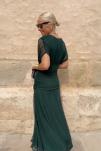 Sophia | Women's Elegant V-neck Fantasy Maxi Dress-Trendy 4 Fit