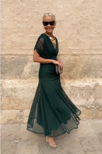 Sophia | Women's Elegant V-neck Fantasy Maxi Dress-Trendy 4 Fit