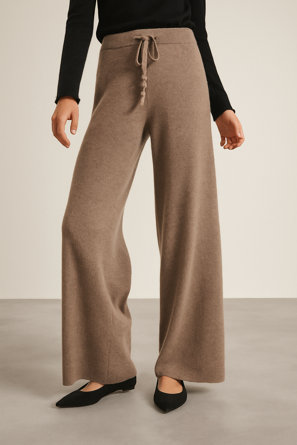 Women's Refined Knit Wide Leg Drawstring Lounge Pants