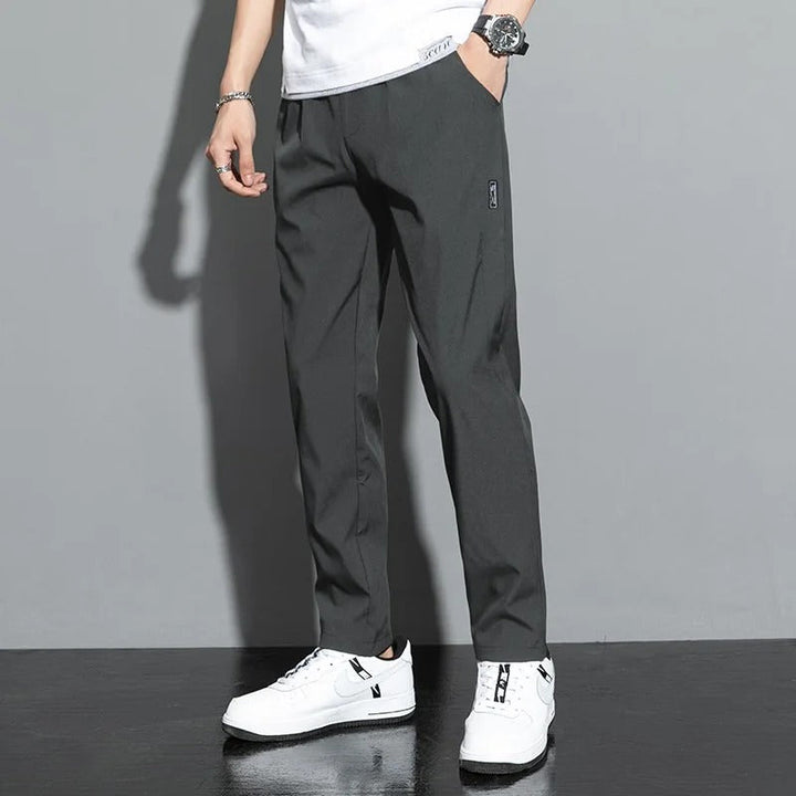 Men's Sporty Jogging Pants with Cord Drawstring