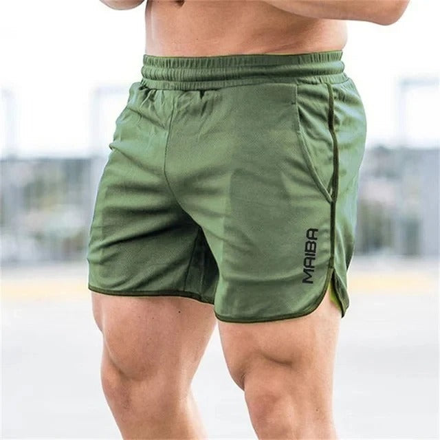 Men's Slim-Fit Elastic Swim Trunks