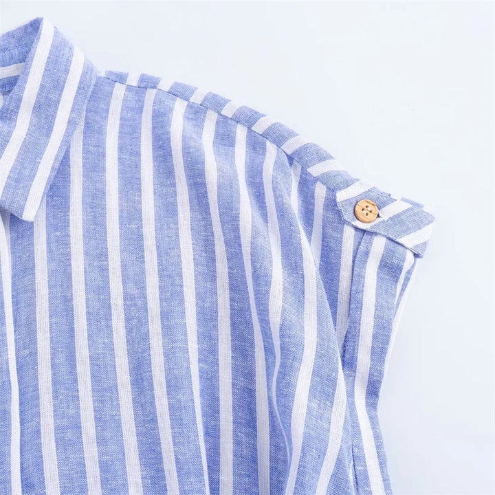Women's Striped Shirt Dress for Effortless Style and Comfort