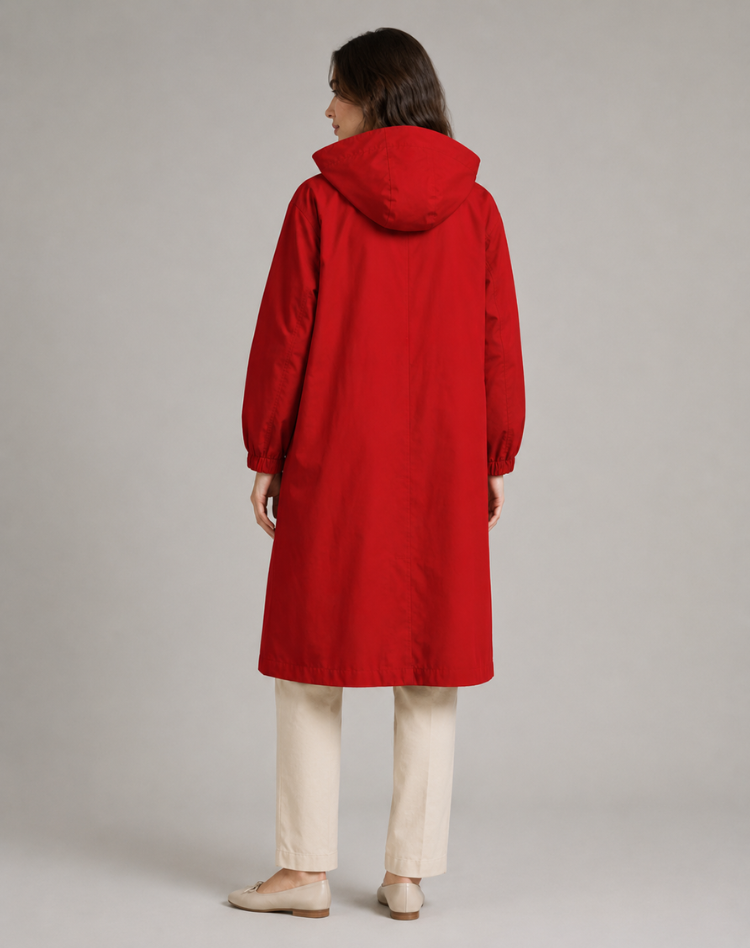 Women's Lightweight Hooded Trench Coat for Everyday Wear