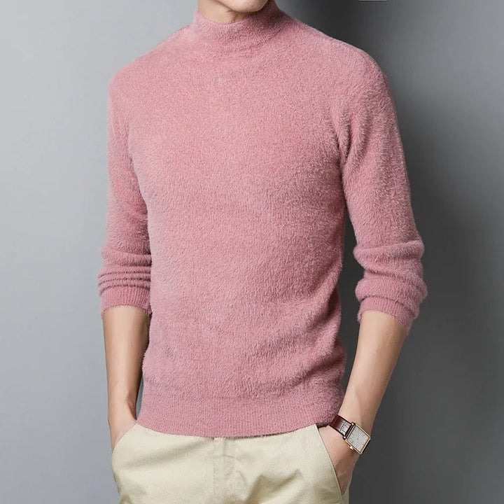 Men's Soft Turtleneck Sweater for Comfortable Style