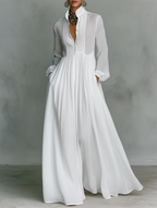 Vitoria | Women's Flowing Minimalist Maxi Dress-Trendy 4 Fit