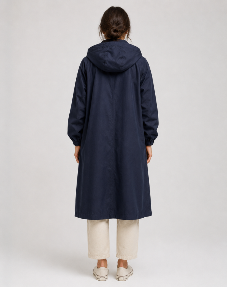 Women's Lightweight Hooded Trench Coat for Everyday Wear