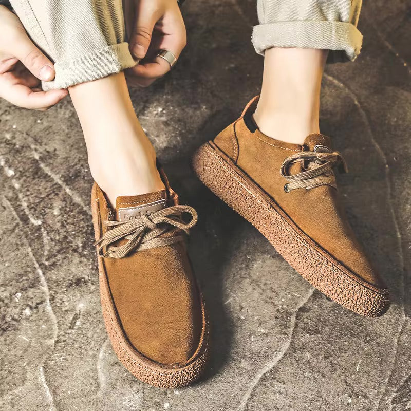 Men's Suede Lace-Up Shoes for Stylish Comfort and Versatility