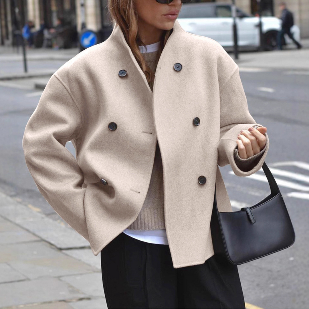 Women's Stand Collar Long Sleeve Coat