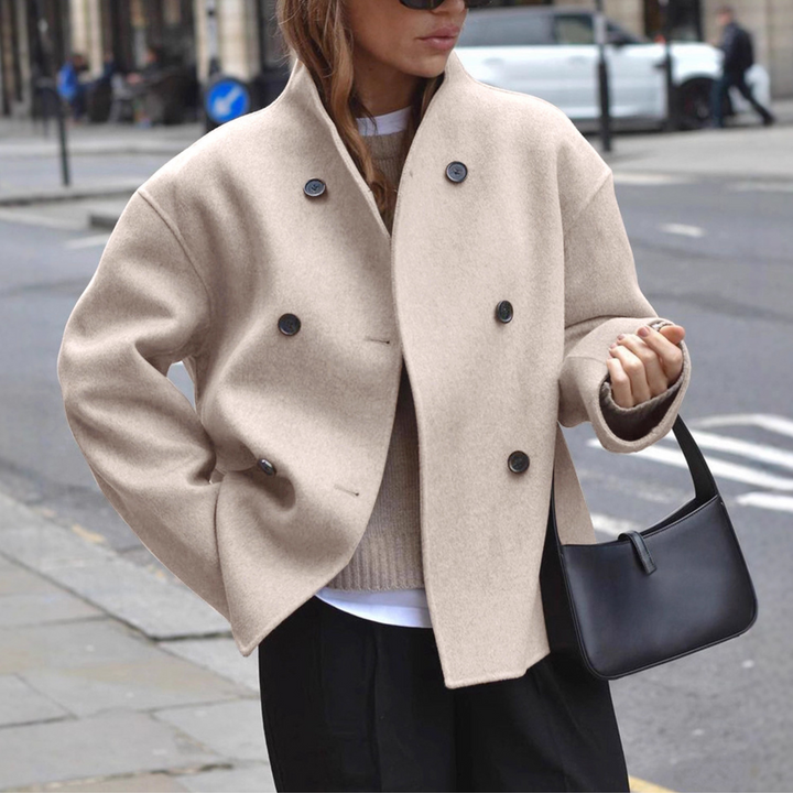 Women's Stand Collar Long Sleeve Coat