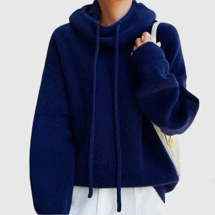 Women's Cozy Oversized Knit Pullover Hoodie