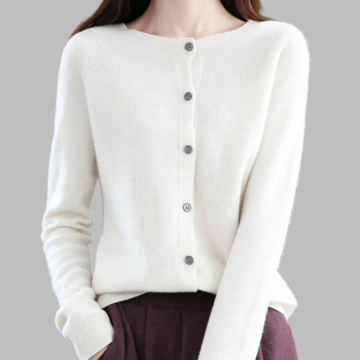 Women's O-Neck Knit Cardigan