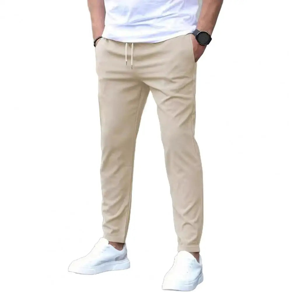 Men's Sporty Joggers with Pockets and Stretchy Waistband