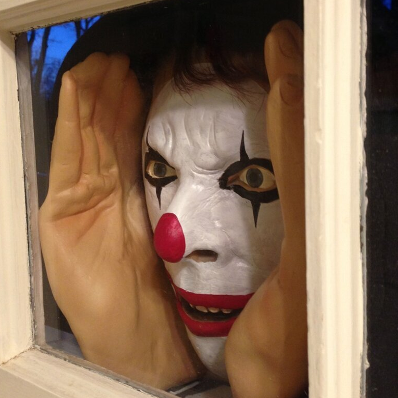 Halloween's Realistic Scary Window Peeper Figure with Suction Cup