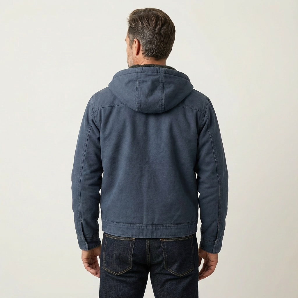 Men's Rugged Canvas Sherpa-Lined Outdoor Jacket