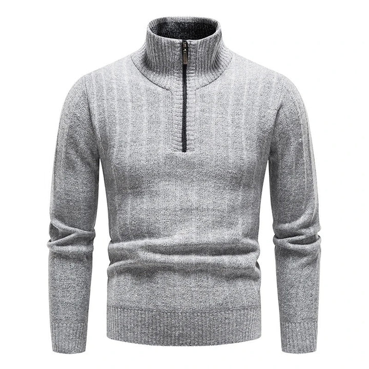 Men's Classic Knitting Sweater with Zipper for Stylish Comfort