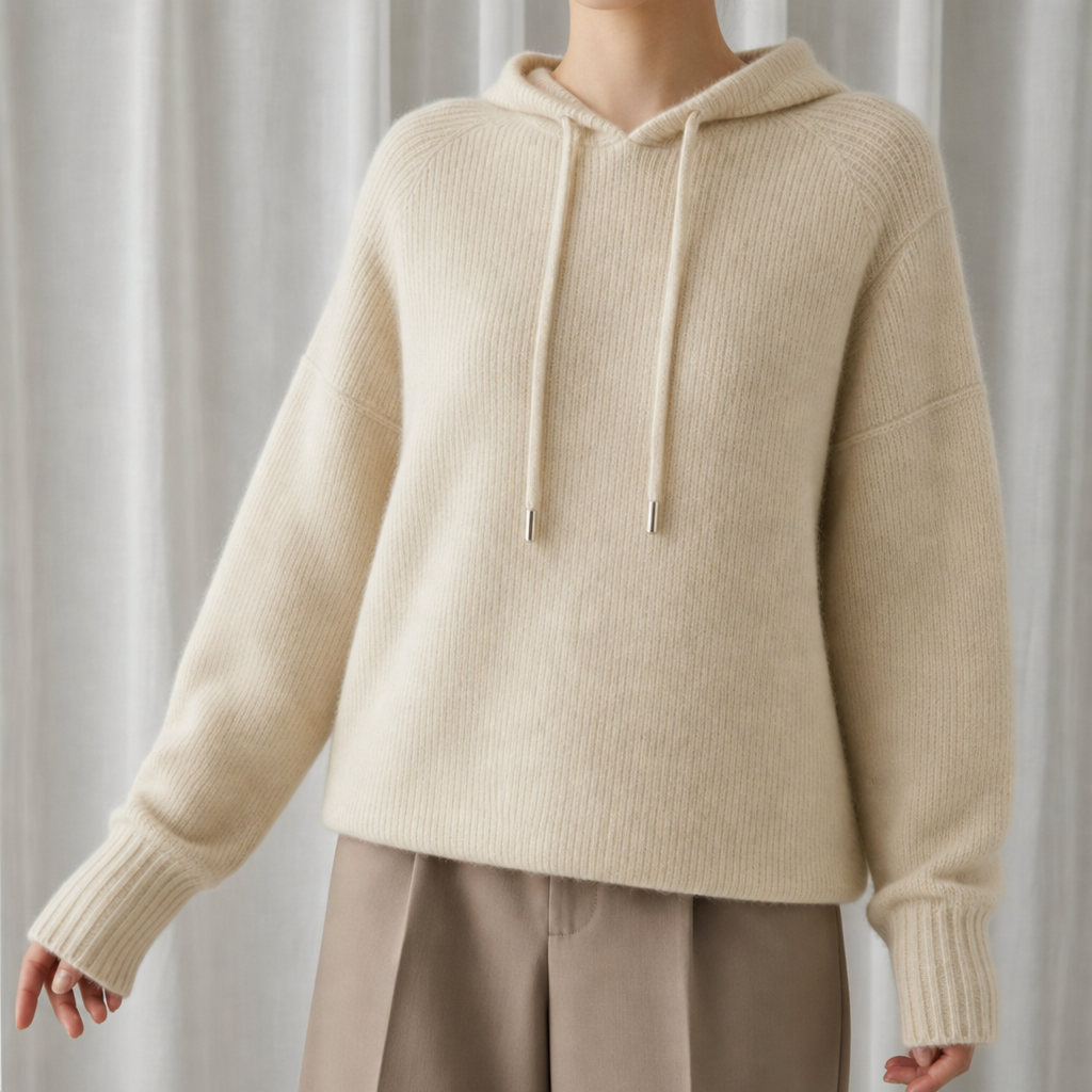 Women's Cashmere Knit Hoodie