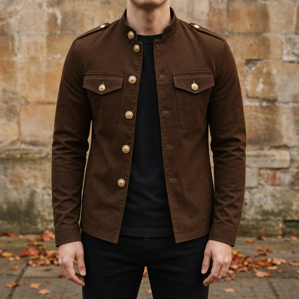 Men's Military Button Jacket