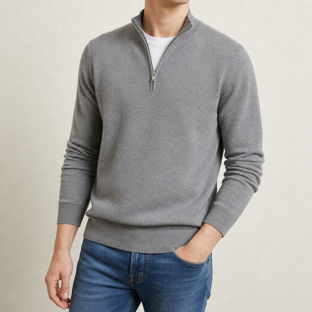 Men's Zip Collar Sweater
