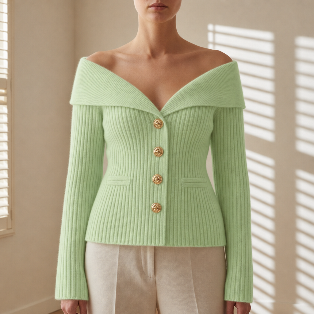 Women's Off-Shoulder Knit Cardigan