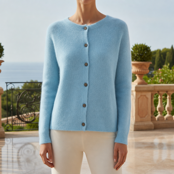 Women's Round Neck Cardigan Sweater