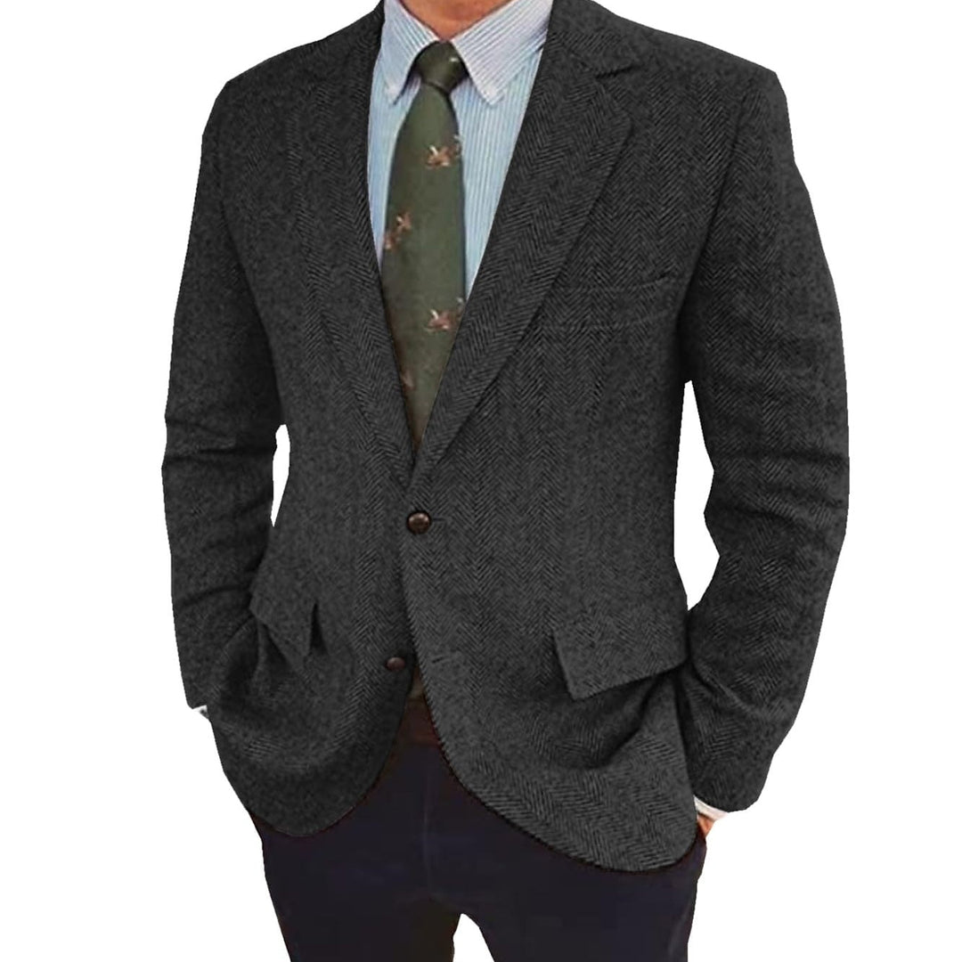 Men's Retro Single-Breasted Two-Button Blazer