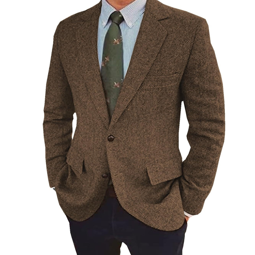 Men's Retro Single-Breasted Two-Button Blazer