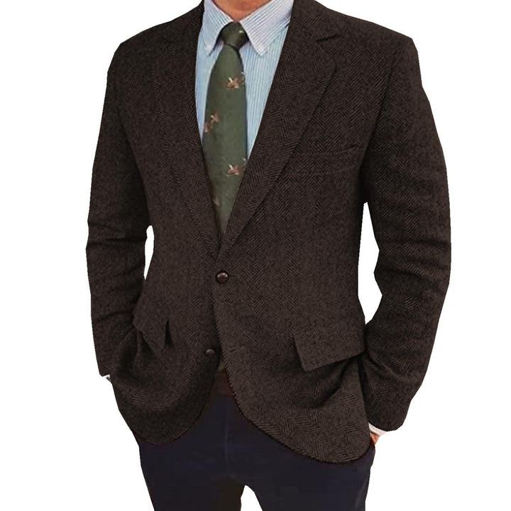 Men's Retro Single-Breasted Two-Button Blazer