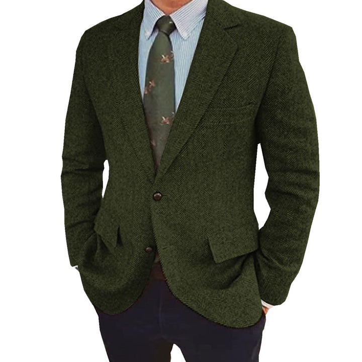 Men's Retro Single-Breasted Two-Button Blazer
