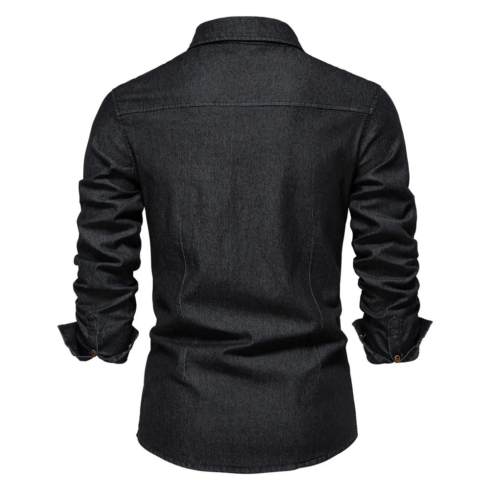 Men's Western Style Denim Shirt