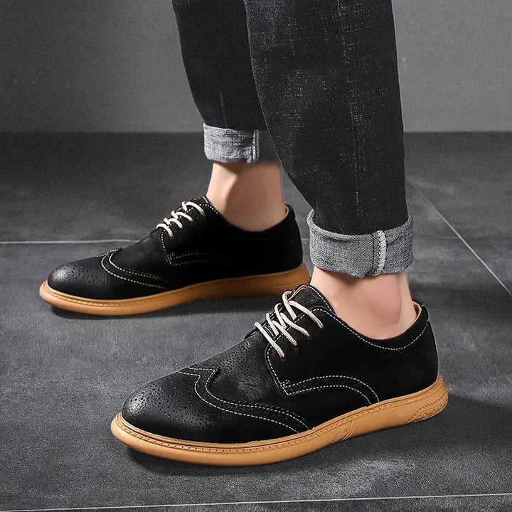 Men's breathable Oxford lace-up shoes for work and casual wear