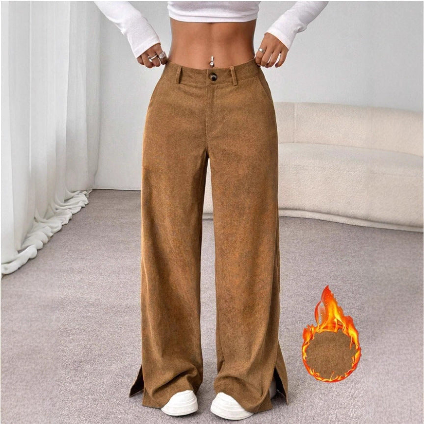 Women's Chic High-Waist Wide Leg Split Pants