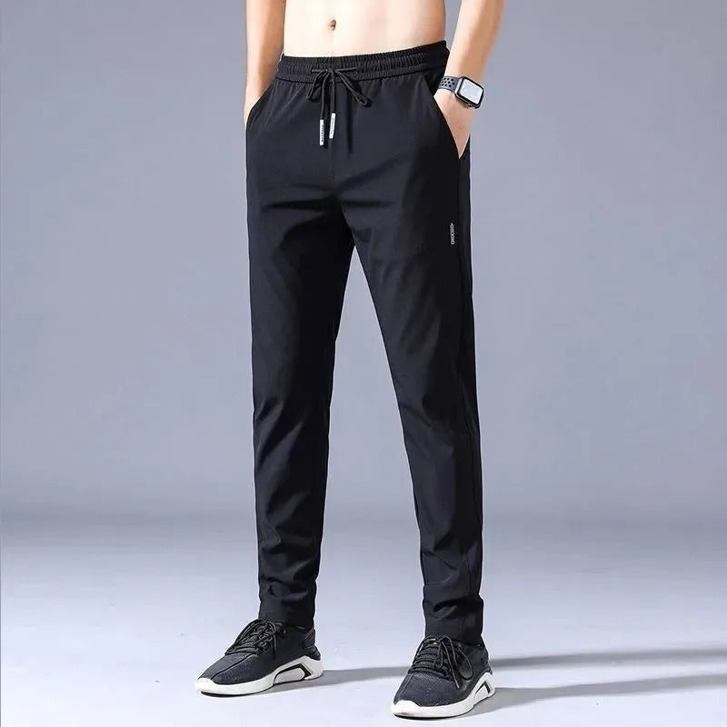 Men's Sporty Jogging Pants with Cord Drawstring
