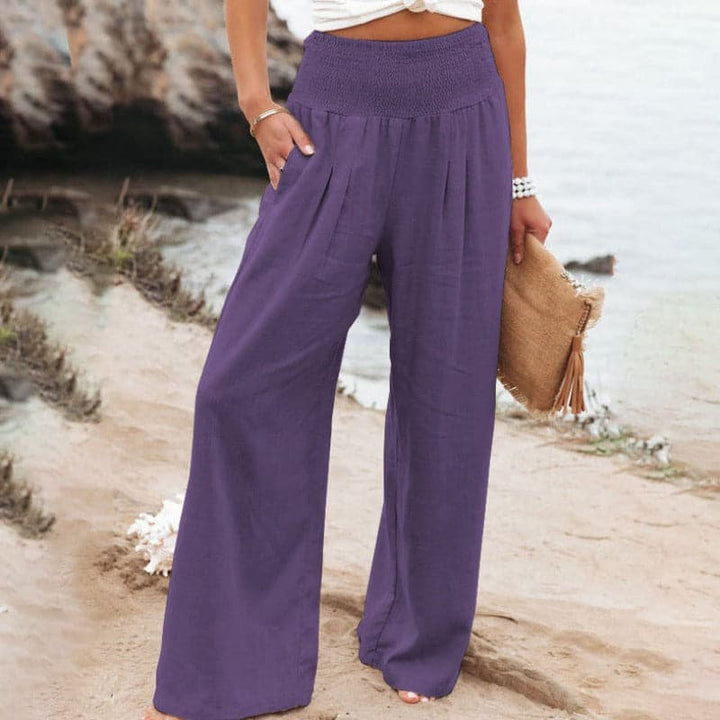 Women's Effortlessly Breathable Wide Leg Linen Trousers
