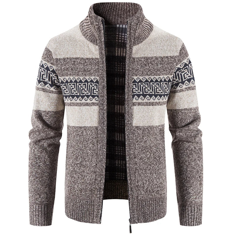 Men's Contemporary Knit Sweater Jacket