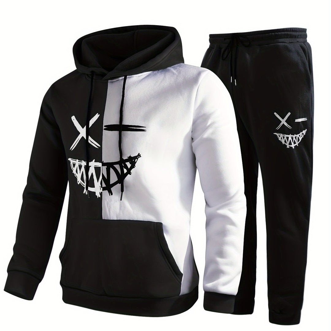Men's Hooded Sweatshirt and Jogging Pants Set