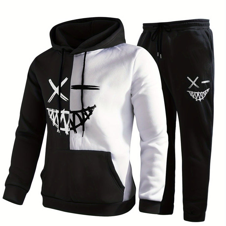 Men's Hooded Sweatshirt and Jogging Pants Set