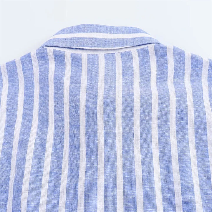 Women's Striped Shirt Dress for Effortless Style and Comfort