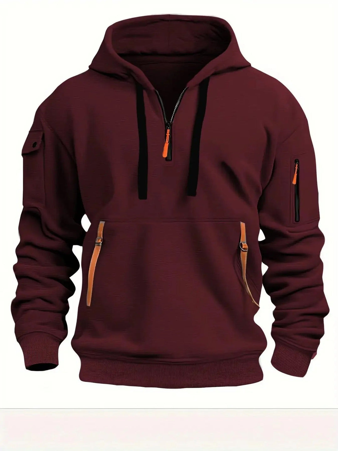 Men's Sporty Zip Hoodie with Pockets