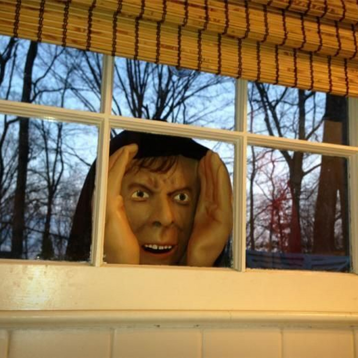 Halloween's Realistic Scary Window Peeper Figure with Suction Cup