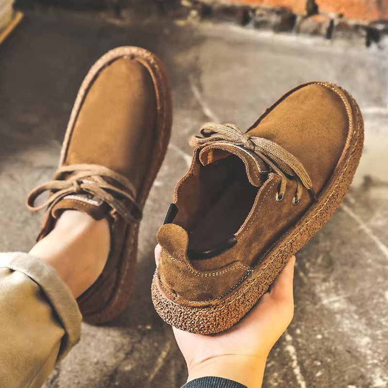 Men's Suede Lace-Up Shoes for Stylish Comfort and Versatility
