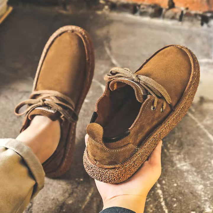 Men's Suede Lace-Up Shoes for Stylish Comfort and Versatility