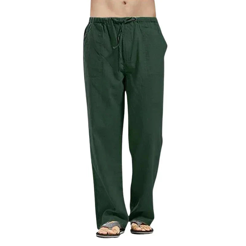 Men's Breathable Linen Pants with Oversized Fit
