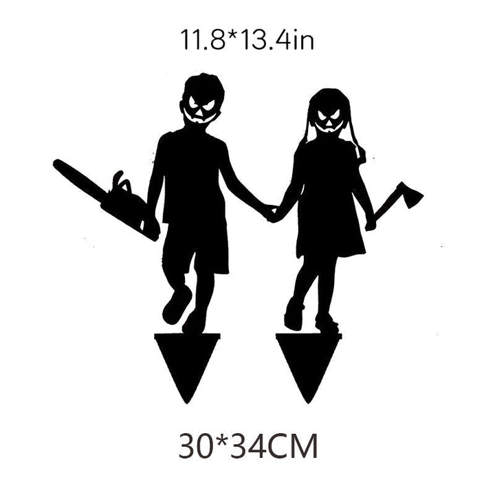 Halloween's Metal Villain Shadow Caster Yard Stake with Spotlight Projection
