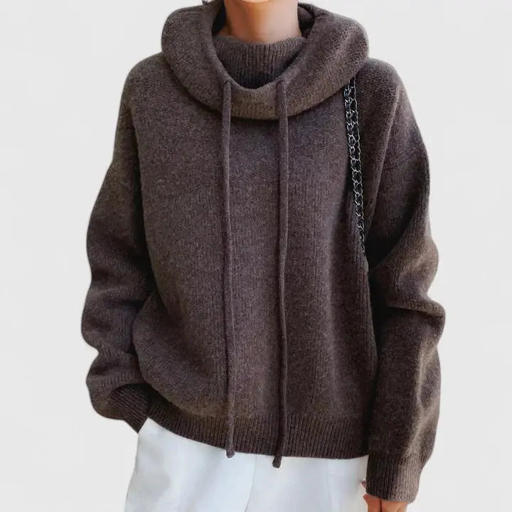 Women's Cozy Oversized Knit Pullover Hoodie