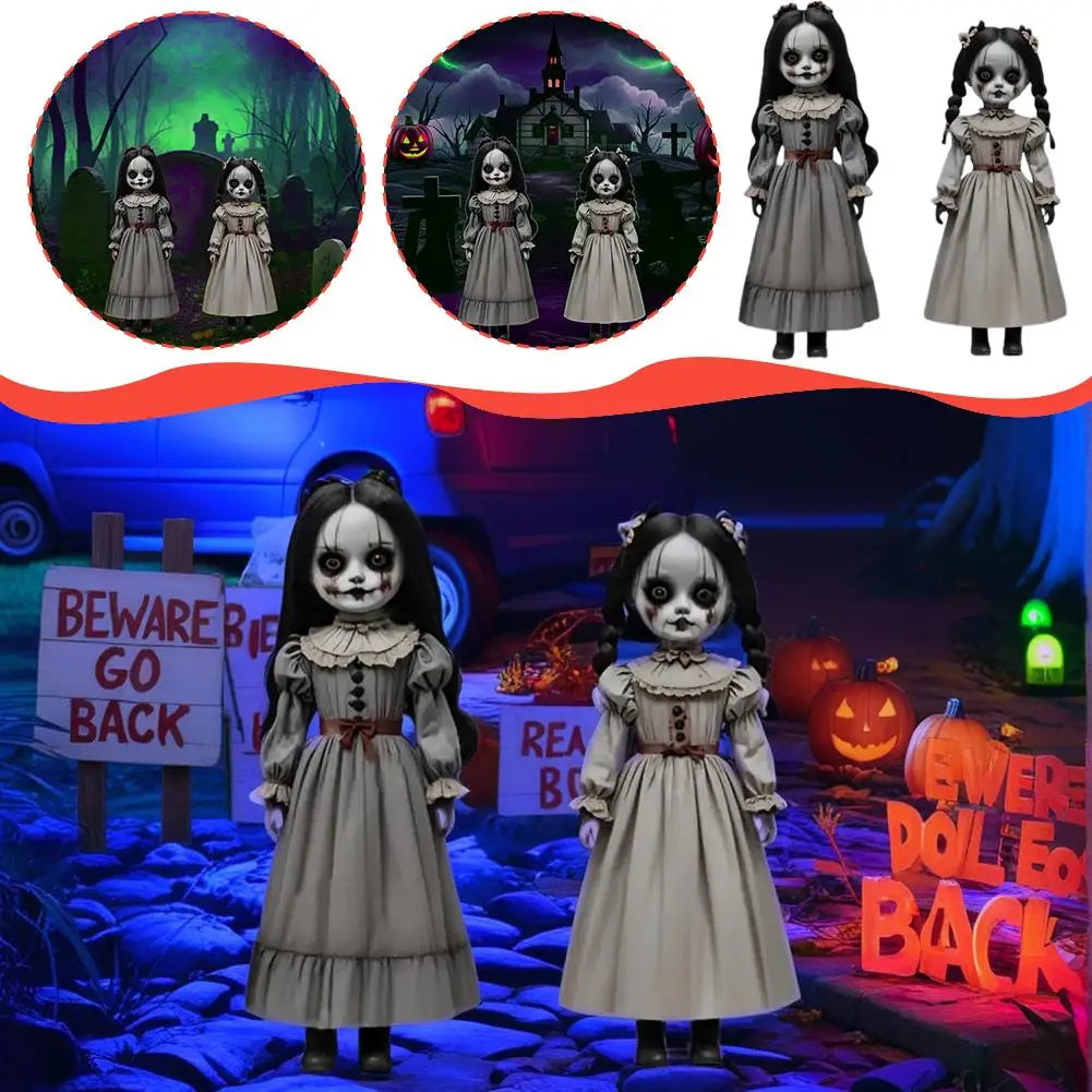 Halloween's Ghost Doll Yard Decor with Ground Stakes, Set of 2