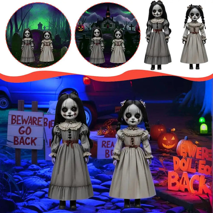 Halloween's Ghost Doll Yard Decor with Ground Stakes, Set of 2